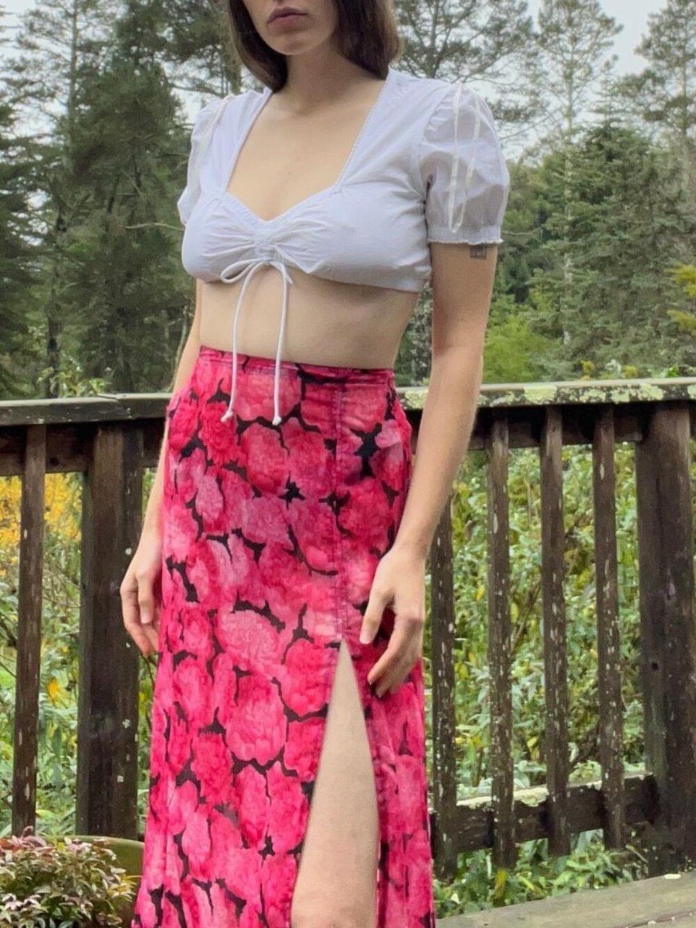 MaisonCléo sheer silk skirt